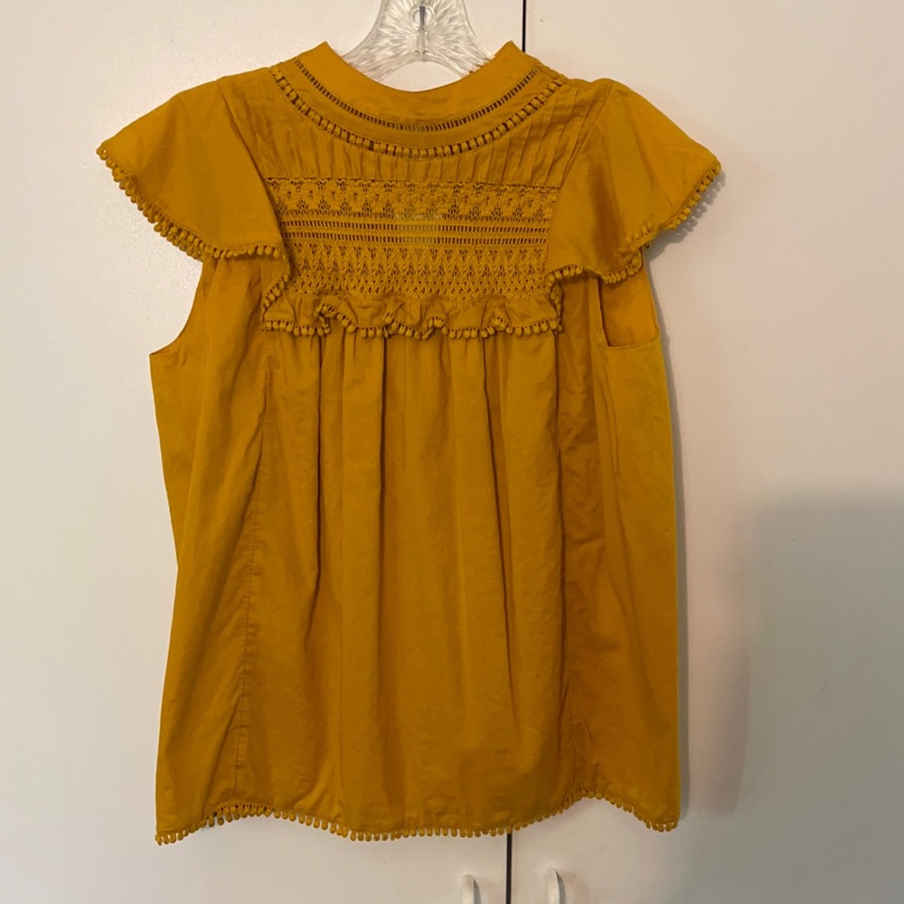 JCrew flutter sleeve blouse